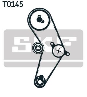 Комплект ГРМ, пас+ролик+помпа SKF VKMC022041