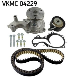 Комплект ГРМ, пас+ролик+помпа SKF VKMC04229