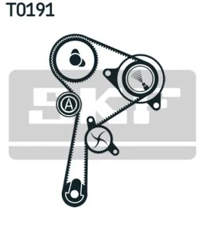 Комплект ГРМ + помпа Renault Kangoo/Laguna/Megane/Scenic/Duster/Nissan 1.5dCi 09- (123x27) SKF VKMC 06134-3