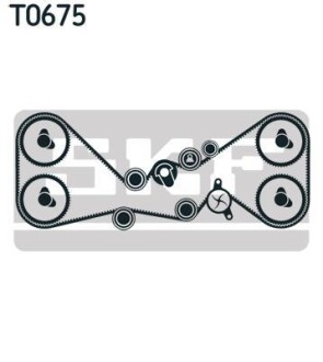 Комплект (ремень+ролик+насос) SKF VKMC 98115-4