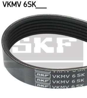 Ремінь П-клиновий 6EPK1090 (Elastic) CITROEN C4 1.6HDi 05- SKF VKMV 6SK1090 (фото 1)