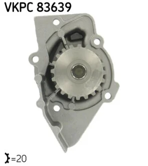 Помпа воды Citroen C4/C5/C8/Jumpy/Jumper/Berlingo 2.0HDi/Fiat Scudo/Ducato 1.9D/2.0JTD 98- (20z) SKF VKPC 83639