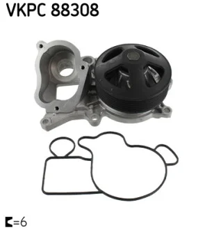 Водяний насос BMW 114d/116d/118d/X3 xDrive 20d/X5 sDrive 25d/X5 xDrive 25d "1,6-2,0 "05>> SKF VKPC 88308