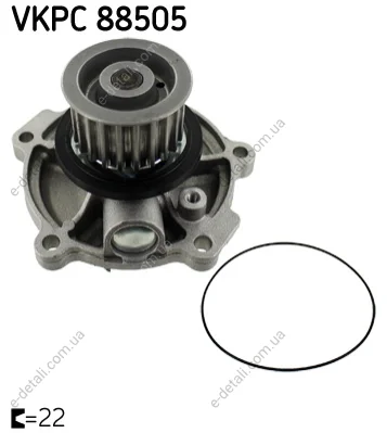 Помпа воды Chrysler Voyager IV/ Grand Voyager 2.5-2.8 CRD 00-08 SKF VKPC 88505 (фото 1)