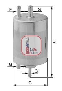 Фильтр топливный AUDI/SEAT "1,8 "02-10 SOFIMA S1958B