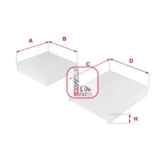 Фільтр салону Citroen C3 09-/C4 Cactus/Peugeot 2008 13-/207 06-15/208 12- (к-кт 2шт.) SOFIMA S3143C