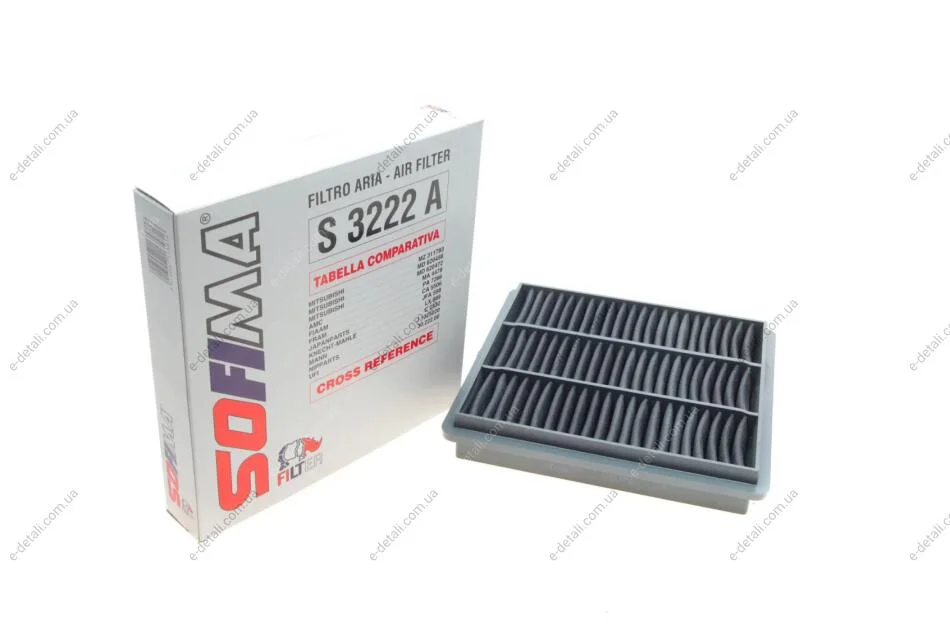 Фильтр воздушный Mitsubishi Pajero/ Montero/ L400 20-3.0 90-07 SOFIMA S 3222 A (фото 1)