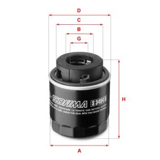 Фільтр масляний VW Golf 1.2/1.4 TSI 07-13/Jetta/Passat 1.4 TSI 07-10 SOFIMA S 3494 R