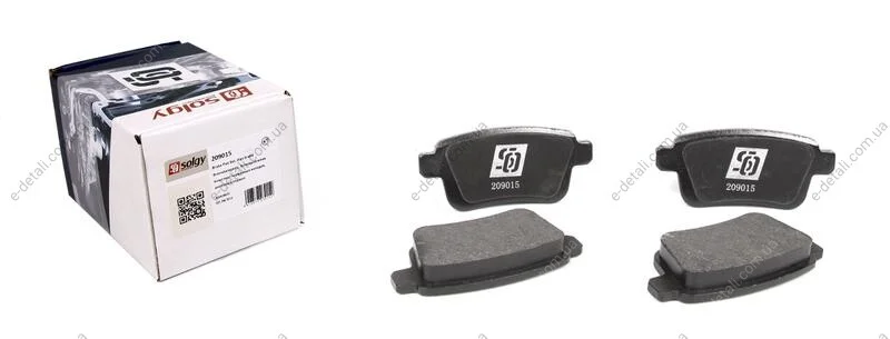 Колодки тормозные (задние) Renault Kangoo 08- Solgy 209015 (фото 1)