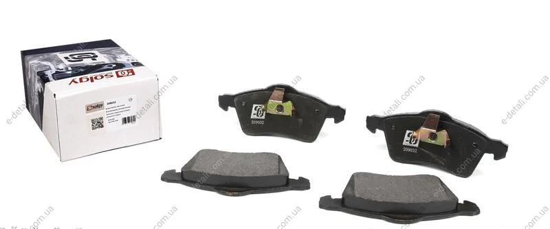 Колодки тормозные (передние) VW T4 90-03 R15 (с датчиком) Solgy 209032 (фото 1)