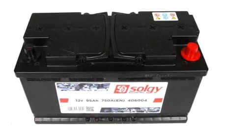 Акумуляторна батарея 95Ah/750A (353x175x190/+R) Solgy 406004