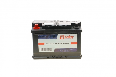 Стартерная батарея (аккумулятор) Solgy 406026
