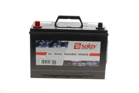Акумуляторна батарея 100Ah/750A (303x175x227/+L/B01) (Азія) Solgy 406029