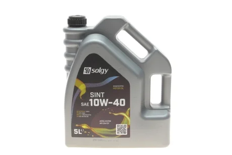 Масло 10W40 SINT (5L) (SN/CF/A3/B4/MB 229.5/MB 229.1/MB 229.3/VW 502.00/VW 505.00/RN0700/RN0710) Solgy 504032