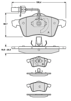 Гальмівні колодки дискові STARLINE BD S076