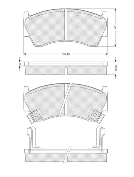 Тормозные колодки дисковые STARLINE BD S139 (фото 1)
