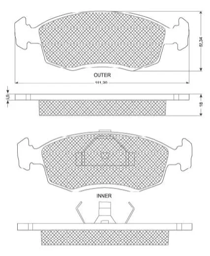 Тормозные колодки дисковые STARLINE BD S140 (фото 1)