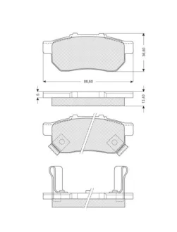 Гальмівні колодки дискові STARLINE BD S149