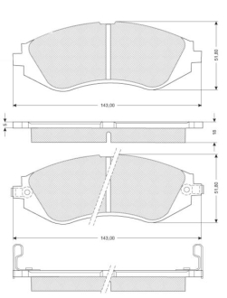 Тормозные колодки дисковые STARLINE BD S188 (фото 1)