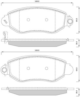 Тормозные колодки дисковые STARLINE BD S244 (фото 1)