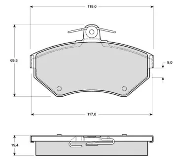 Тормозные колодки дисковые STARLINE BD S297