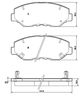 Тормозные колодки дисковые STARLINE BD S356