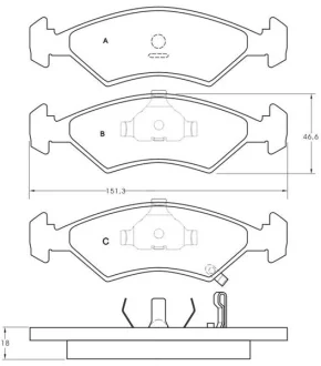 Тормозные колодки дисковые STARLINE BD S411