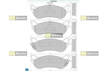 Тормозные колодки дисковые STARLINE BD S417