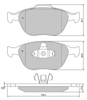 Тормозные колодки дисковые STARLINE BD S428 (фото 1)