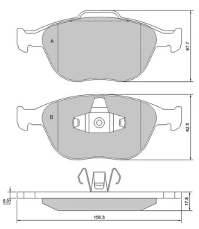 Гальмівні колодки дискові STARLINE BD S428