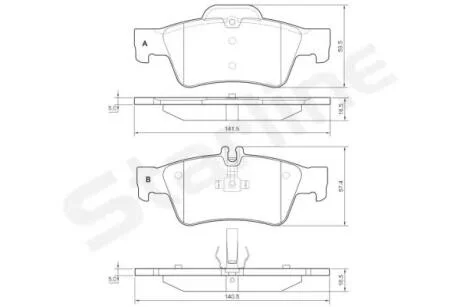 Тормозные колодки дисковые STARLINE BD S827P