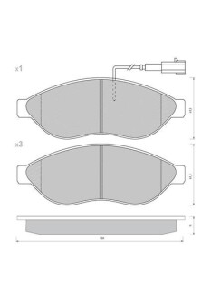 Тормозные колодки дисковые STARLINE BD S847P (фото 1)