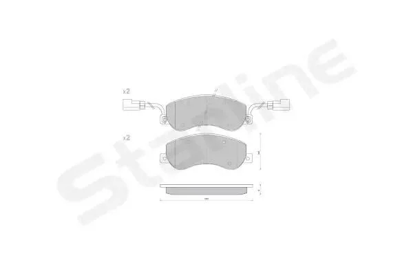 Тормозные колодки дисковые STARLINE BD S848P (фото 1)