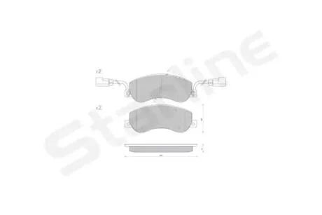 Тормозные колодки дисковые STARLINE BD S848P