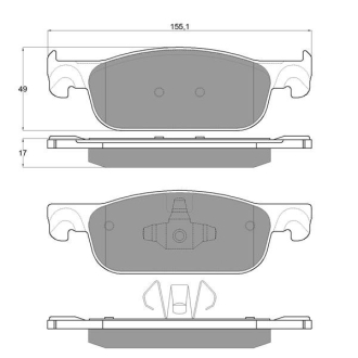 Гальмівні колодки дискові STARLINE BD S973 (фото 1)