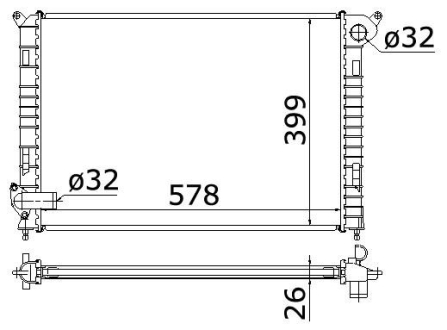 Радіатор охолодження STARLINE BW2310