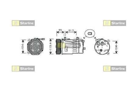 Компресори кондиціонерів STARLINE DK STK0002