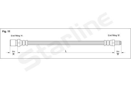 Тормозной шланг STARLINE HA AA.1283