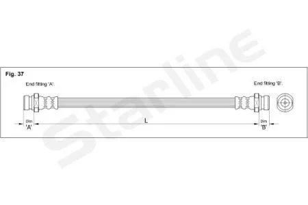 Тормозной шланг STARLINE HA BD.1225