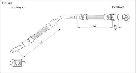 Тормозной шланг STARLINE HA E.1219