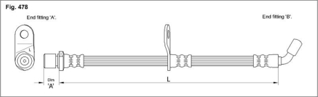 Тормозной шланг STARLINE HA ST.1152