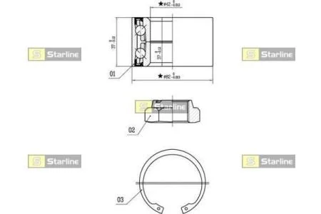 Підшипник колісний STARLINE LO 00962