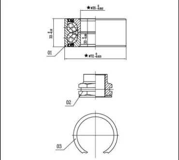 Подшипник колесный STARLINE LO 01438