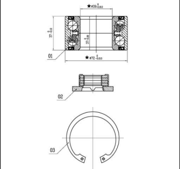 Подшипник колесный STARLINE LO 03530