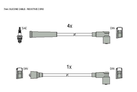 Комплект кабелей зажигания STARLINE ZK 8354 (фото 1)
