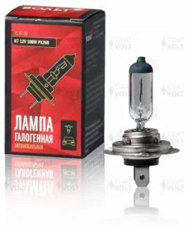 Лампа галогенна H7 12V 100W PX26d StartVOLT СтартВОЛЬТ VL-H7-08