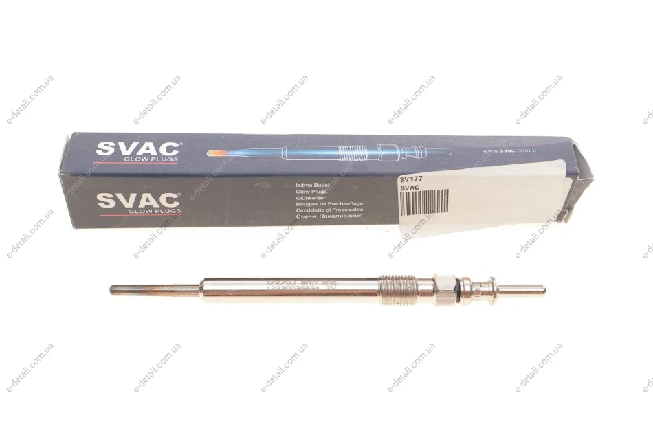 Свічка розжарювання BMW 1.6D/2.0D/3.0D 03- (7V) (10x1) Svac SV177 (фото 1)