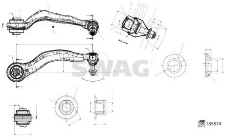 Важіль підвіски (Swag) SWAG 33109981