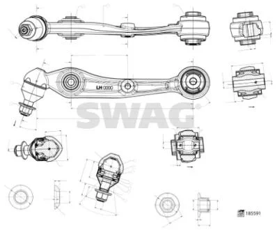 Важіль підвіски (Swag) SWAG 33109994