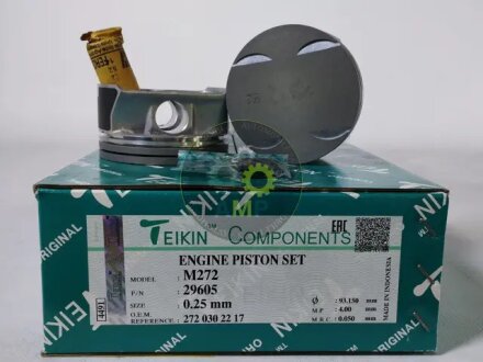 Поршні з пальцем (к-кт на мотор 6 шт.).).) 3.5L Mercedes M272, TEIKIN 29605025